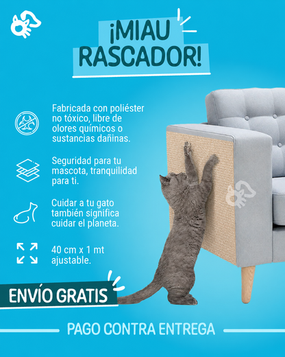 MIAU RASCADOR®: TAPETE RASCADOR PARA GATOS