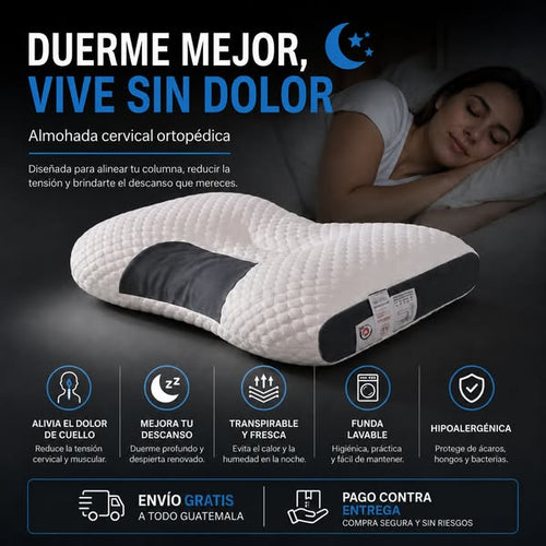 ALMOHADA CERVICAL ERGONÓMICA - 💤 ALMOHADA CERVIFLEX®