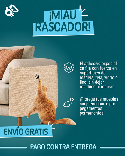 MIAU RASCADOR®: TAPETE RASCADOR PARA GATOS