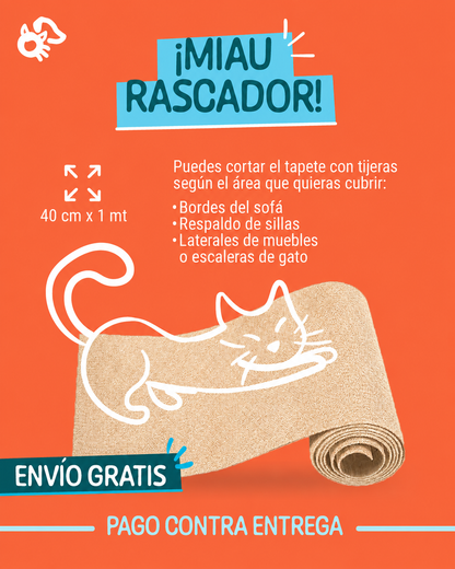 MIAU RASCADOR®: TAPETE RASCADOR PARA GATOS